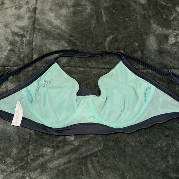 Athleta Twister Bikini Top Womens 34D/DD Heather Gray Stretch Crossback Swimwear - Picture 6 of 6